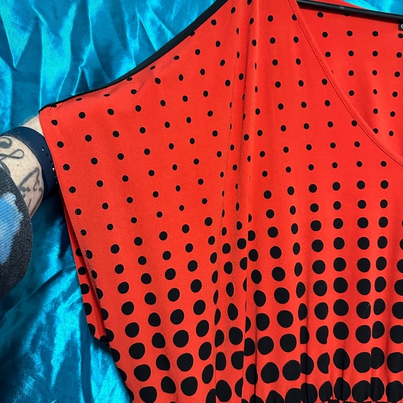 Lane Bryant Red and Black Polka Dot Dress Sz. 26/28 - Picture 5 of 7